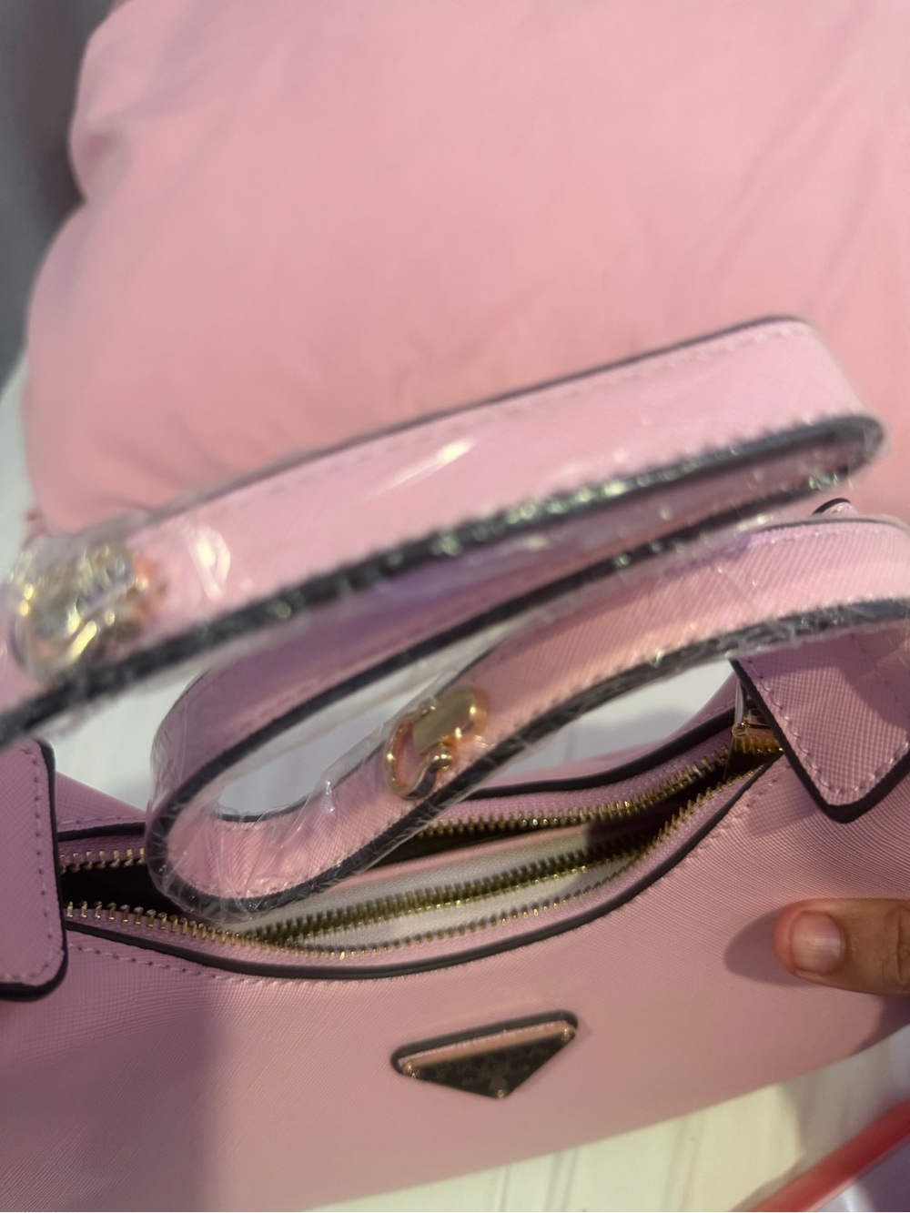 Prada Pink Crescent Shoulder Bag - Picture 2 of 3